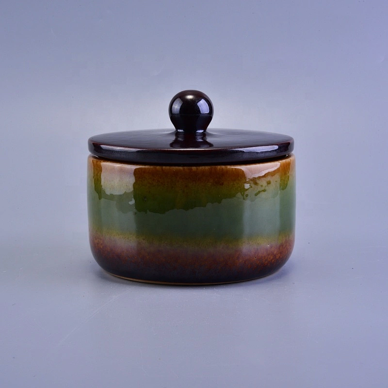500ml Unique ceramic tealight candle holders with lid factory