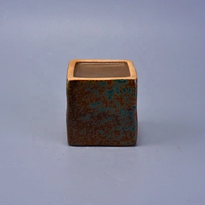 Square table ceramic candle container votive candle jar wholesales