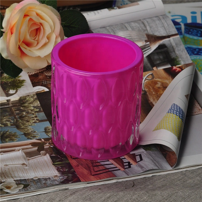Wholesales tealight pink luxury candle glass jar 6oz 8oz 10oz