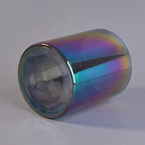 Cylinder gradient color customized candle jars glass candle holder wedding centerpieces wholesales