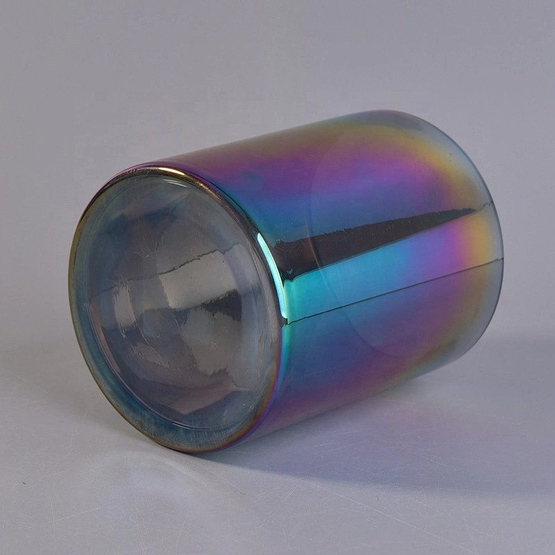 Cylinder gradient color customized candle jars glass candle holder wedding centerpieces wholesales