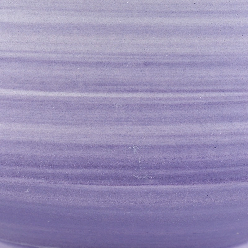 Supply Large Ceramic Candle Holders Handpainted Lavender Purple Home Decoration