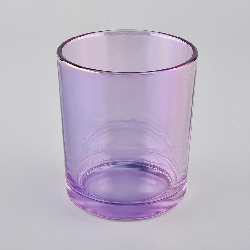 electroplated shiny glass for candle making, fancy glass candle jar