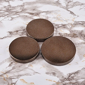 Custom round amber metal lid cover for candle jar holder