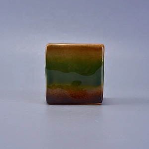 Square ceramic candle tealight holder for home decor