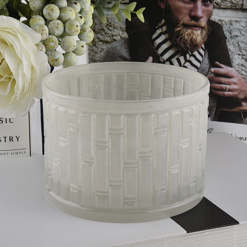 Sunny Wholesales matte custom crystal glass candle vessel 10oz 20oz