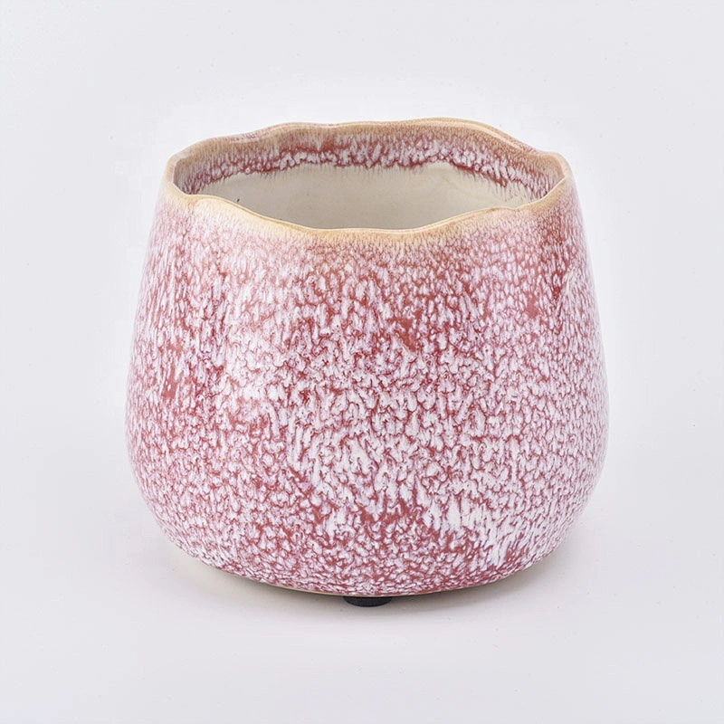 420ml pink enpty ceramic candle jar tea light candle holder wedding center piece