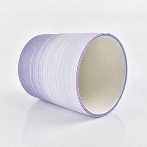 Unique votive gradient color matte ceramic candle holder wholesale home decor