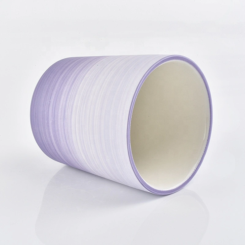 Unique votive gradient color matte ceramic candle holder wholesale home decor