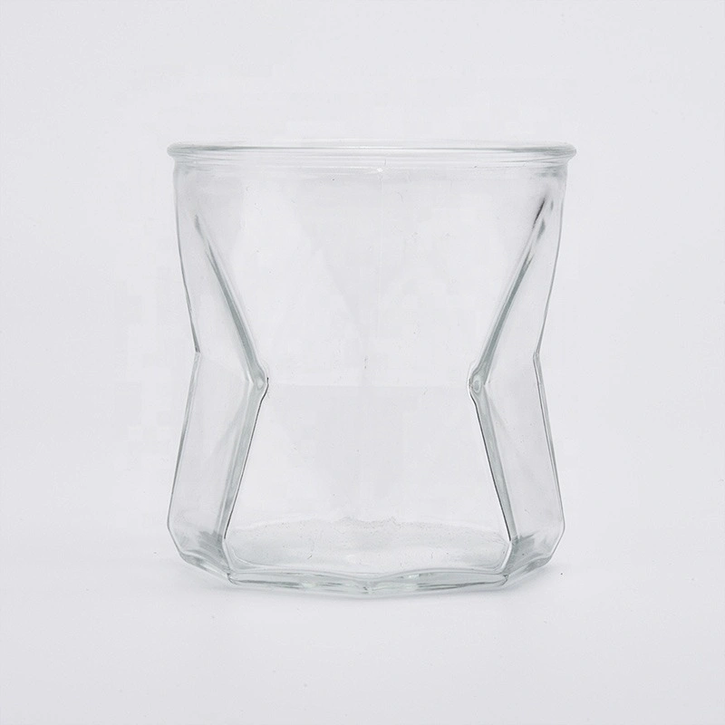 Sunny clear decorative luxury empty glass candle jars holder 10oz