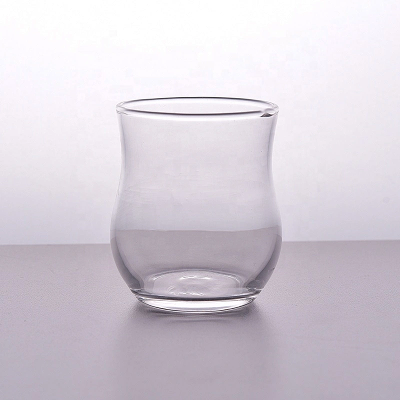 Empty high machine blown candle vessel glass tea light candle jar living roon decor supplier