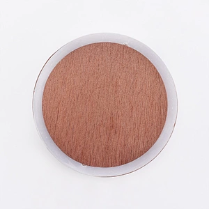 round wooden lid for glass candle vessels brown color