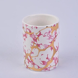 8oz 10oz Custom chinese pink votive ceramic candle jar