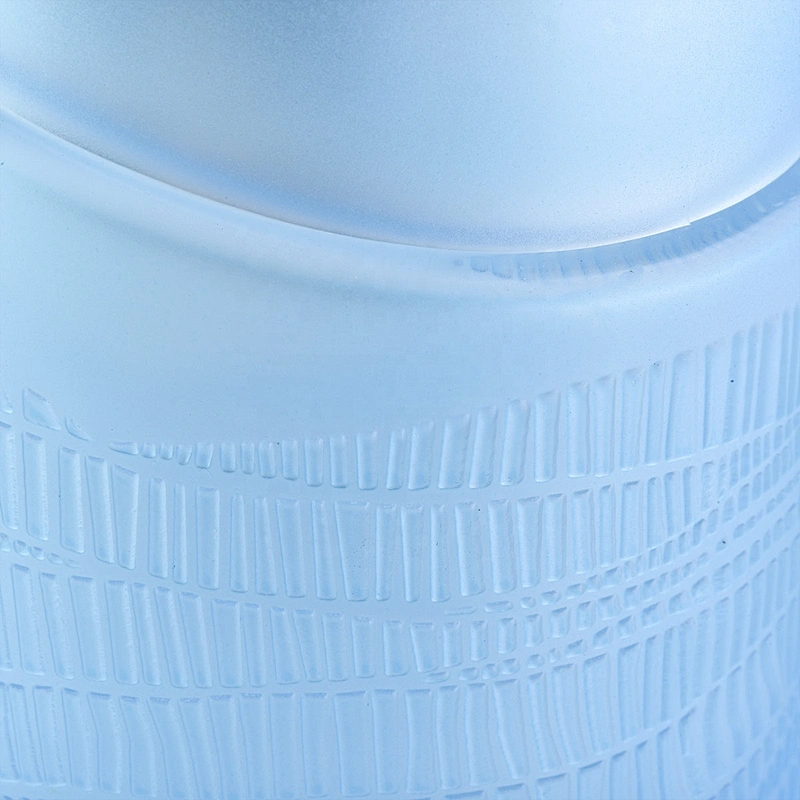 Sunny luxury custom blue heart shape glass candle jars home decoration