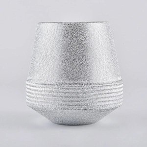 Sunny Luxury silver custom logo ceramic candle holder 8oz 10oz 12oz