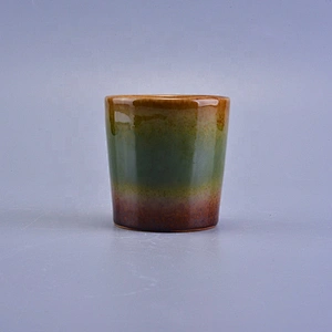 200ml Amber mable ceramic candle cup for home decor
