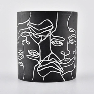 8oz 10oz matte black hurricane candle jars