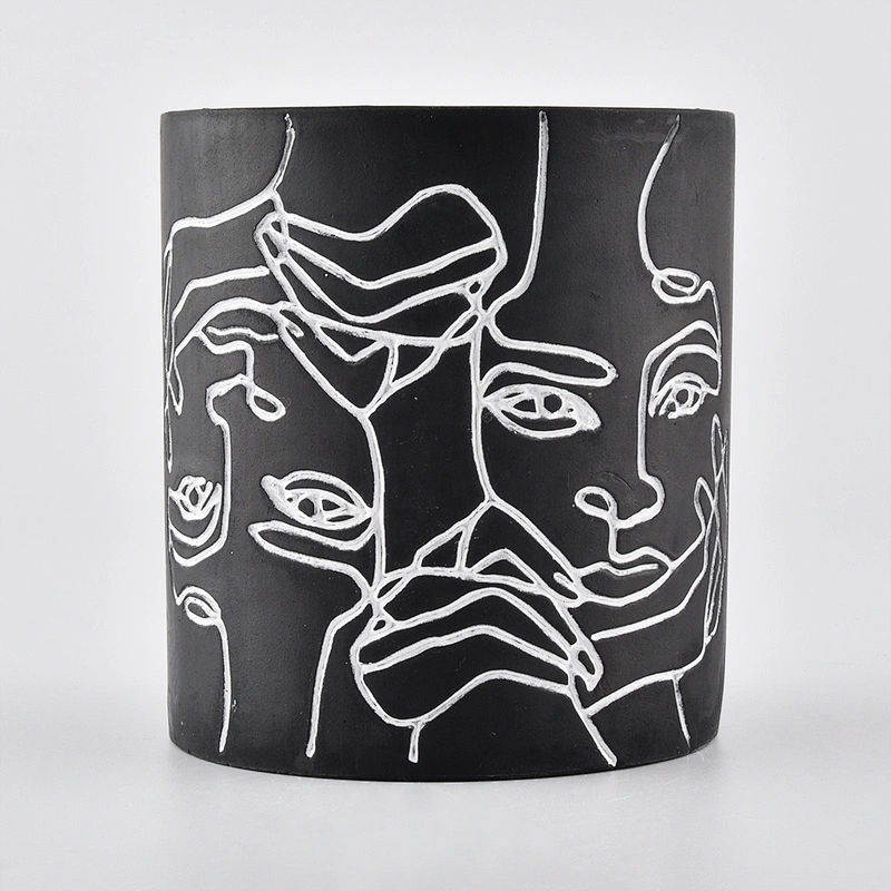 8oz 10oz matte black hurricane candle jars