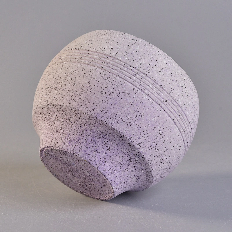 Wholesales emtpy round colorful candle concrete jar holders 8oz 10oz 14oz
