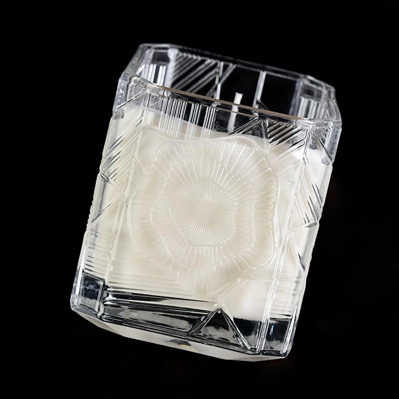 Wedding centerpieces flower white tea light crystal Glass candle jars