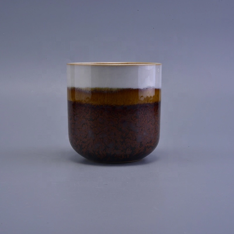 400ml Machine blown ceramic candle holder exporters