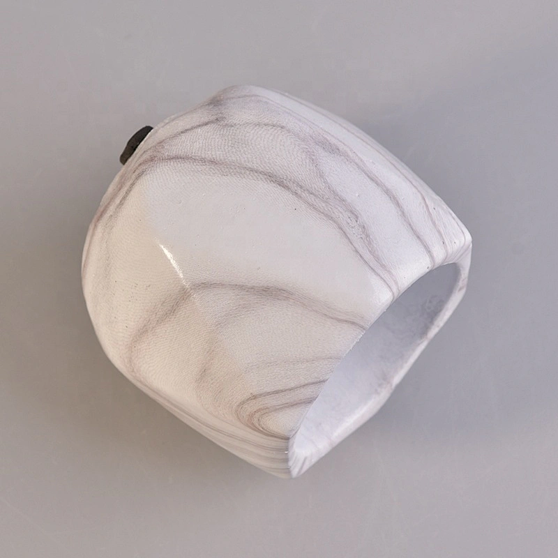 Geo cut cement candle jar making supplies