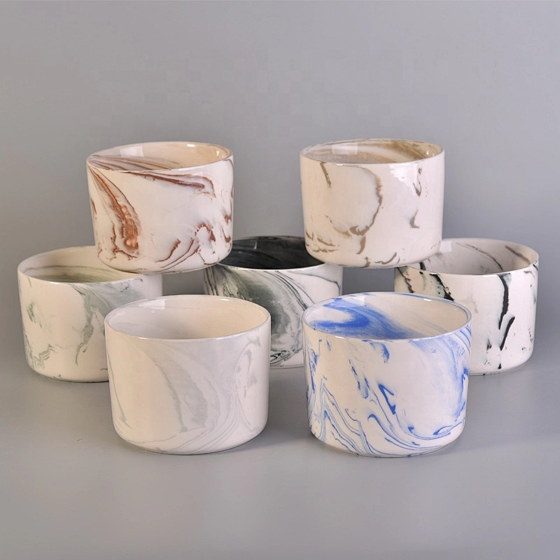 Cylinder hurricane ceramic candleholder for home decor