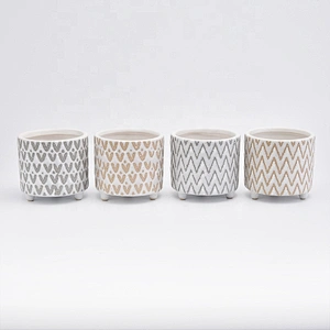 Round ceramic candle vessel vintage candle holder suppliers home decor