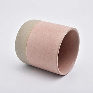 Cylinder matte ceramic candle containers votive scented candle jars party decoration wholesales
