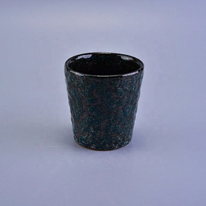 100ml Vintage dark blue ceramic candle holder wholesales
