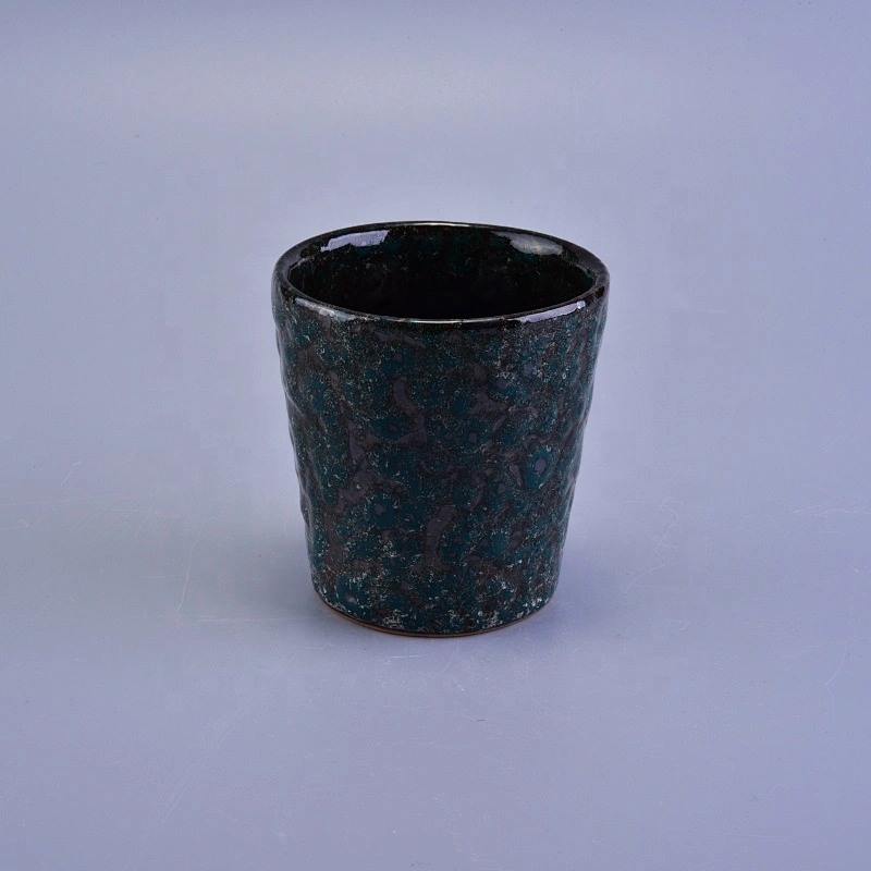 100ml Vintage dark blue ceramic candle holder wholesales
