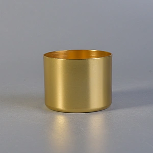 Gold metal candle holder, tealight metal jars