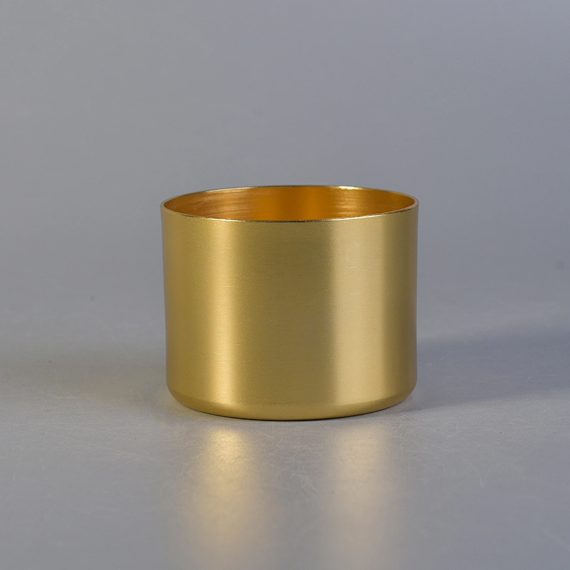 Gold metal candle holder, tealight metal jars