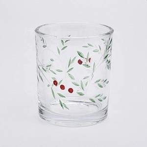 High quality clear glass candle holder wholesales glass candle jar
