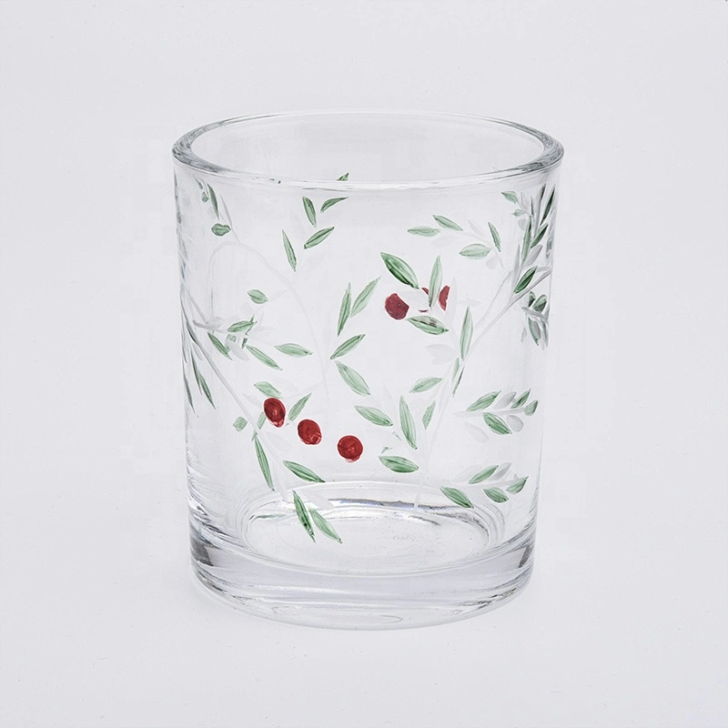High quality clear glass candle holder wholesales glass candle jar