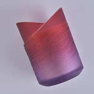 heart shaped glass red gradient votive candle holder wedding centerpieces