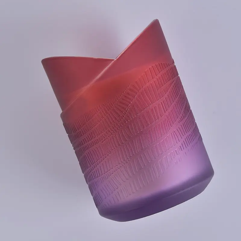 heart shaped glass red gradient votive candle holder wedding centerpieces