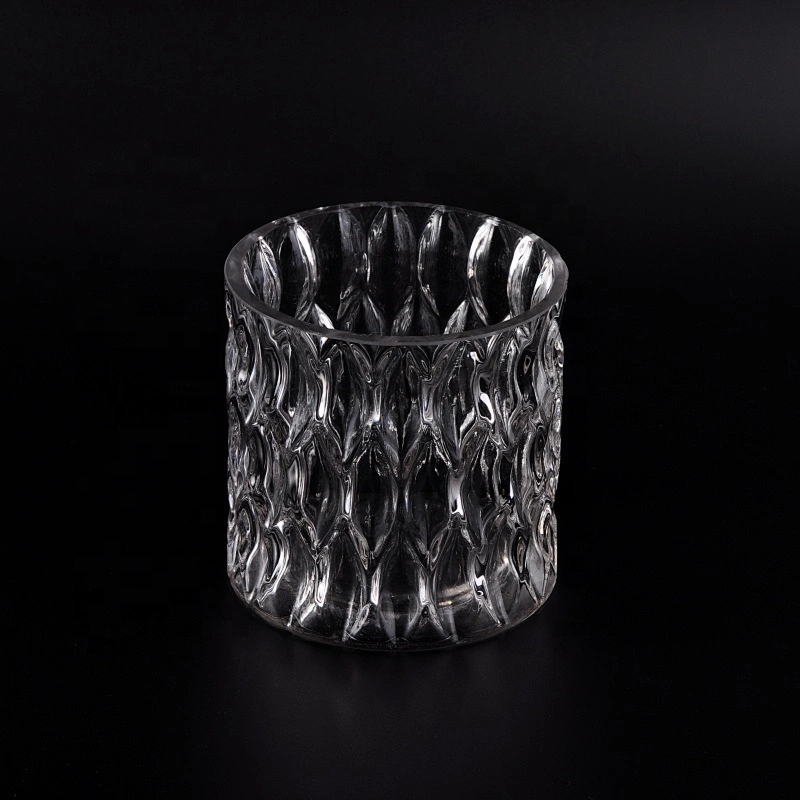 Wholesale cylinder empty crystal  glass candle holder