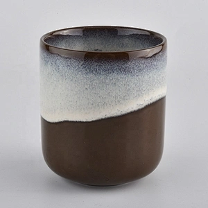 colors mixed glazing ceramic candle holders wholesale