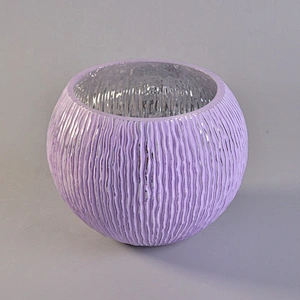Personalised purple candle vessel restaurant glass candle tins wedding centerpieces