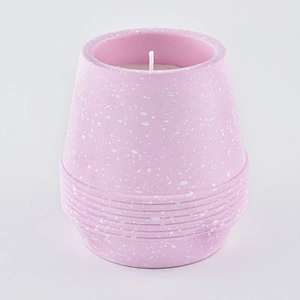 Sunny luxury empty pink concrete cement candle holder 10oz 20oz
