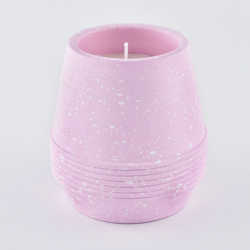 Sunny luxury empty pink concrete cement candle holder 10oz 20oz