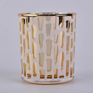10oz glass candle jars with silk printing
