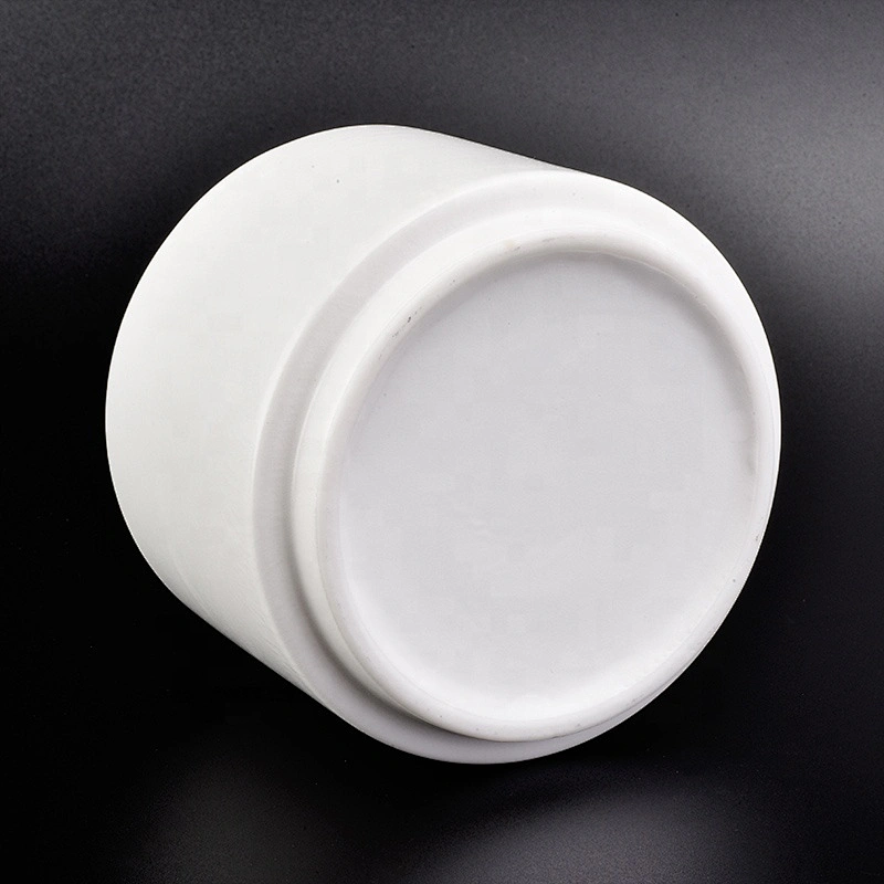 Wholesale White Ceramic Candle Holder with Lid Home Decoration