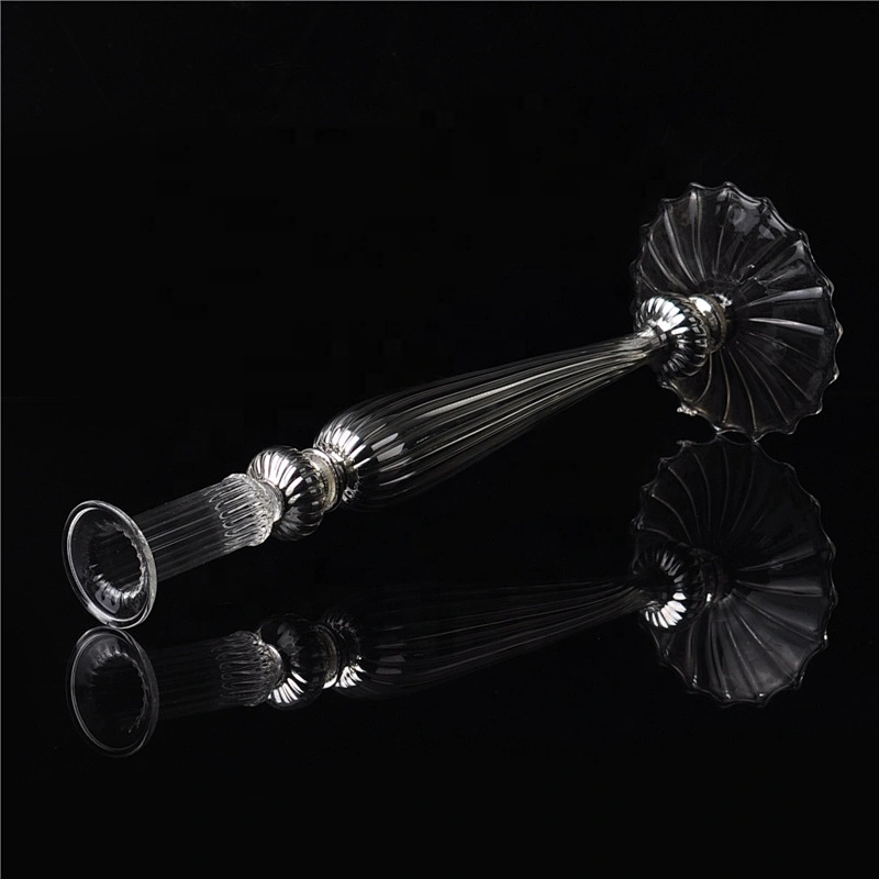 Wholesales glass candlestick borosilicate candle holder home decoration