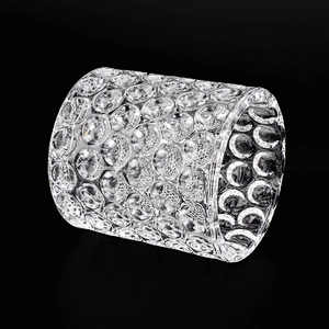 Luxury high bright glass candle jars clear glass candle holders