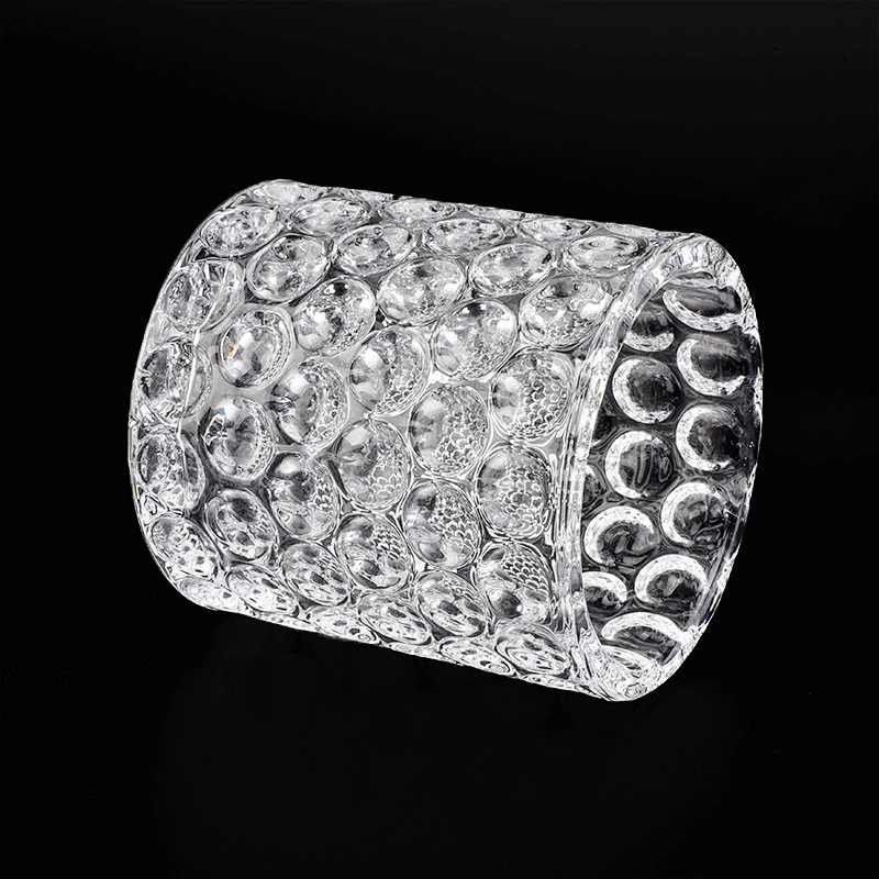 Luxury high bright glass candle jars clear glass candle holders