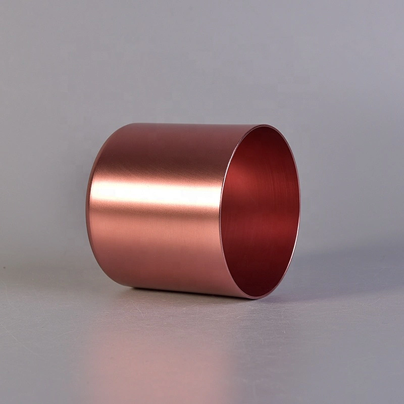 Custom pink candle tealight holder metal candle jar home decoration