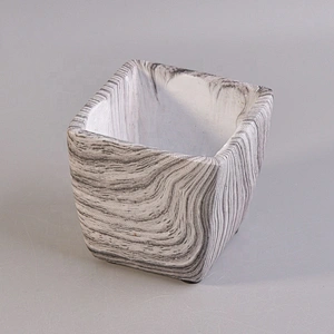 Square concrete candle holders hurricane custom table decor