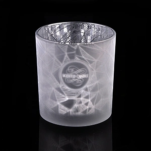 8oz 10oz Sunny Luxury white scented glass candle jar for home decor